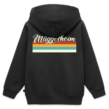 Müggelheim - Treptow - Köpenick - Berlin - Retro - Kinder Premium Organic Zip Hoodie - Schwarz - Hinten - AI Model Kid Male (0cm)