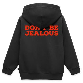Don't be jealous - Kinder Premium Organic Zip Hoodie - Schwarz - Hinten - AI Model Kid Male (0cm)
