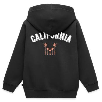 Kalifornien - Kinder Premium Organic Zip Hoodie - Schwarz - Hinten - AI Model Kid Male (0cm)