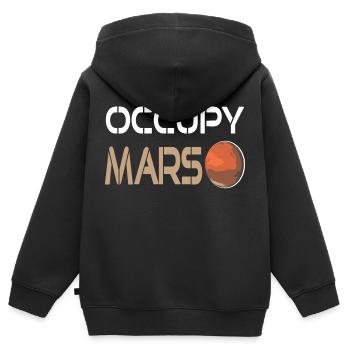Occupy MARS Retro Awesome Space Planet Adventure - Sweat Premium à capuche zippé enfant bio - noir - Dos - AI Model Kid Male (0cm)