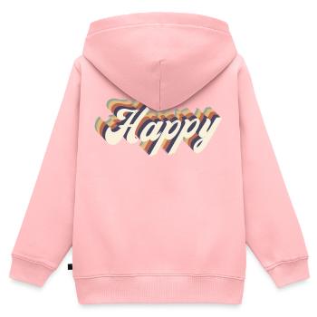 Glücklicher Jahrgang - Kinder Premium Organic Zip Hoodie - Rosa - Hinten - AI Model Kid Female (0cm)