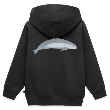 Vaquita Artenschutz Aussterben bedrohte Tierart - Kinder Premium Organic Zip Hoodie - Schwarz - Hinten - AI Model Kid Male (0cm)