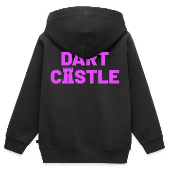 Sport de fléchettes - Sweat Premium à capuche zippé enfant bio - noir - Dos - AI Model Kid Male (0cm)