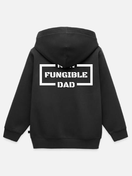 Non Fungible Dad Father - Kinder Premium Organic Zip Hoodie - Schwarz