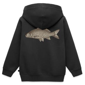 Meerestiere - Kinder Premium Organic Zip Hoodie - Schwarz - Hinten - AI Model Kid Male (0cm)