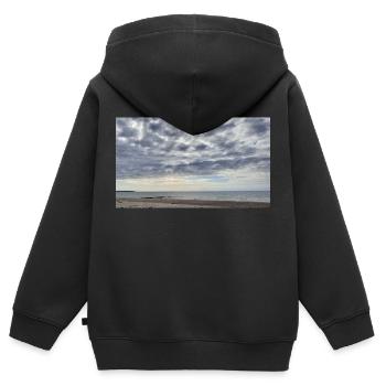 Nuage - Sweat Premium à capuche zippé enfant bio - noir - Dos - AI Model Kid Male (0cm)