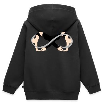 Infinite - Kids Premium Organic Zip-up Hoodie - black - Back - AI Model Kid Male (0cm)