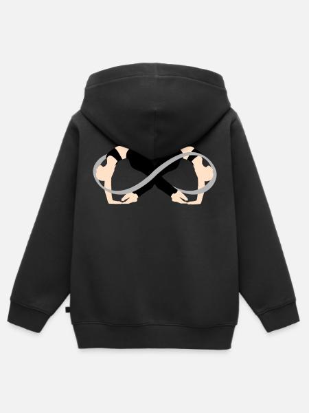 Infini - Hoodie Premium med dragkedja barn ekologisk - svart