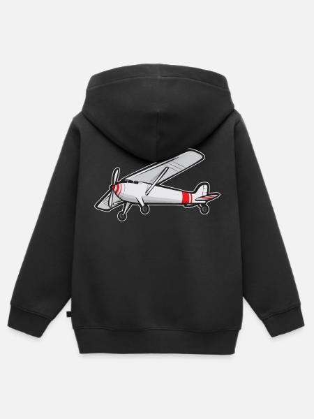 Ferngesteuertes Flugzeug Modellflugzeug - Kinder Premium Organic Zip Hoodie - Schwarz