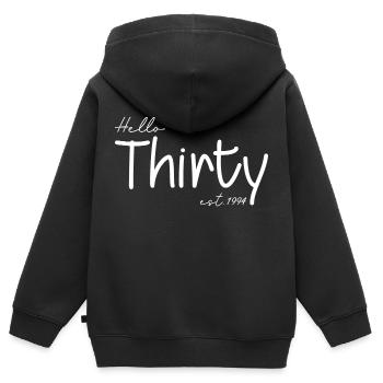 Hello Thirty est 1994 - Feiern Sie den 30. Geburtstag - Kinder Premium Organic Zip Hoodie - Schwarz - Hinten - AI Model Kid Male (0cm)
