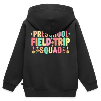 Vorschul-Exkursions-Trupp - Kinder Premium Organic Zip Hoodie - Schwarz - Hinten - AI Model Kid Male (0cm)