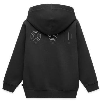VÉRITÉ blanc - Sweat Premium à capuche zippé enfant bio - noir - Dos - AI Model Kid Male (0cm)