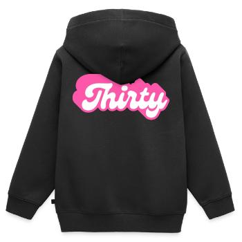 Dreißigster Geburtstag - 30. Geburtstag Retro Pink - Kinder Premium Organic Zip Hoodie - Schwarz - Hinten - AI Model Kid Male (0cm)