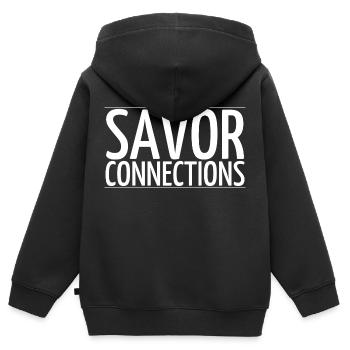 Taste Bud Pleasures Sensational Flavors - Kids Premium Organic Zip-up Hoodie - black - Back - AI Model Kid Male (0cm)