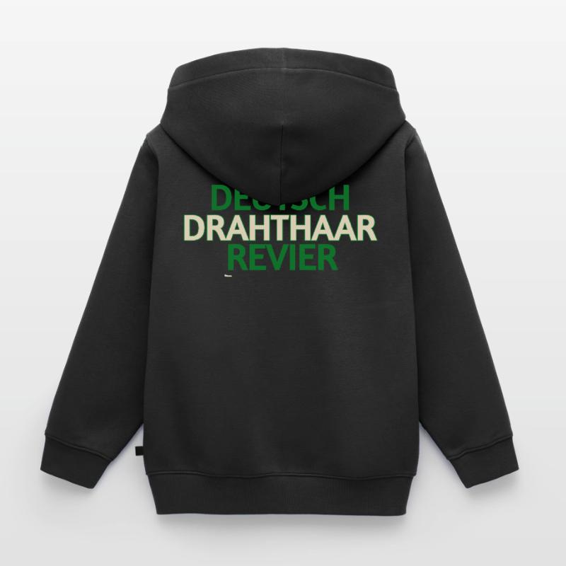German Wirehaired Pointer Kids Premium Organic Zip-up Hoodie