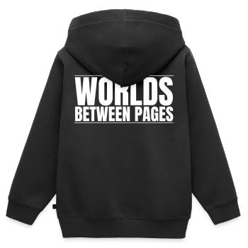 Littérature classique Retraite mentale Évasion - Sweat Premium à capuche zippé enfant bio - noir - Dos - AI Model Kid Male (0cm)