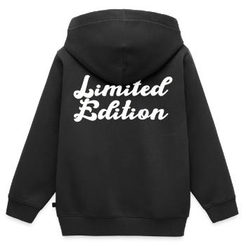 Édition limitée - Sweat Premium à capuche zippé enfant bio - noir - Dos - AI Model Kid Male (0cm)