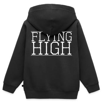 acrobaties aériennes, blague, glisse, glisse, - Sweat Premium à capuche zippé enfant bio - noir - Dos - AI Model Kid Male (0cm)