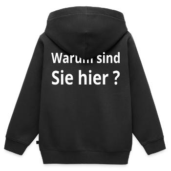 Party - Kinder Premium Organic Zip Hoodie - Schwarz - Hinten - AI Model Kid Male (0cm)