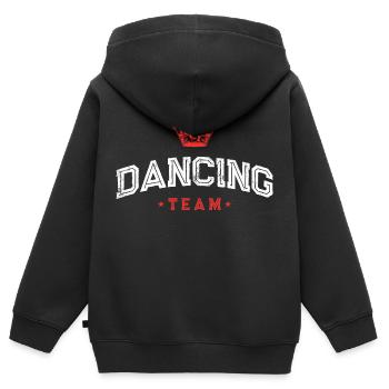 Dancing Team - Kinder Premium Organic Zip Hoodie - Schwarz - Hinten - AI Model Kid Male (0cm)