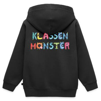Klassenmonster Alphabet Bunte lustige Buchstaben - Kinder Premium Organic Zip Hoodie - Schwarz - Hinten - AI Model Kid Male (0cm)