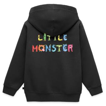 Kleines Monster Alphabet Bunte lustige Buchstaben - Kinder Premium Organic Zip Hoodie - Schwarz - Hinten - AI Model Kid Male (0cm)