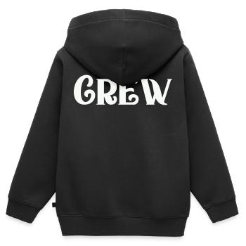 équipage - Sweat Premium à capuche zippé enfant bio - noir - Dos - AI Model Kid Male (0cm)