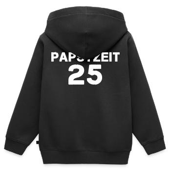 Pape 25 - Sweat Premium à capuche zippé enfant bio - noir - Dos - AI Model Kid Male (0cm)