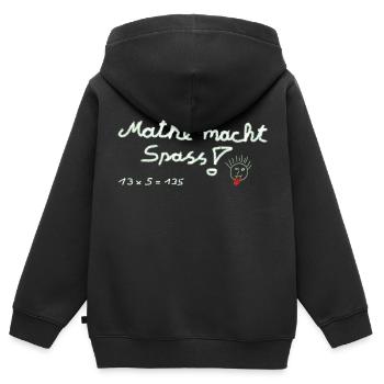Math est un plaisir! - Sweat Premium à capuche zippé enfant bio - noir - Dos - AI Model Kid Male (0cm)