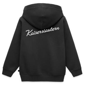 Kaiserslautern - Kinder Premium Organic Zip Hoodie - Schwarz - Hinten - AI Model Kid Male (0cm)