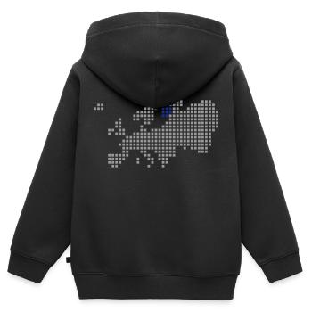 Finlande - Sweat Premium à capuche zippé enfant bio - noir - Dos - AI Model Kid Male (0cm)