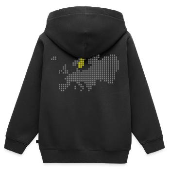 Schweden - Kinder Premium Organic Zip Hoodie - Schwarz - Hinten - AI Model Kid Male (0cm)