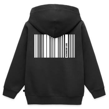nachhaltig white - Kinder Premium Organic Zip Hoodie - Schwarz - Hinten - AI Model Kid Male (0cm)