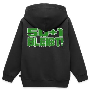 50+1 bleibt Fußball Tradition Ultras - Kinder Premium Organic Zip Hoodie - Schwarz - Hinten - AI Model Kid Male (0cm)