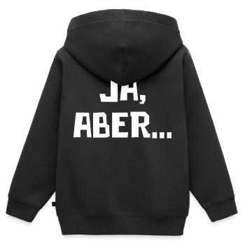 Ja, Aber... - Kinder Premium Organic Zip Hoodie - Schwarz - Hinten - AI Model Kid Male (0cm)