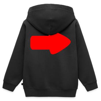 Arrow Marker - Kids Premium Organic Zip-up Hoodie - black - Back - AI Model Kid Male (0cm)