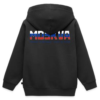 Moskau Die schönste Stadt der Welt - Kinder Premium Organic Zip Hoodie - Schwarz - Hinten - AI Model Kid Male (0cm)
