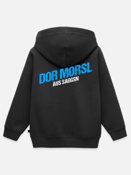 Der Marcel aus Sachsen - Kinder Premium Organic Zip Hoodie - Schwarz