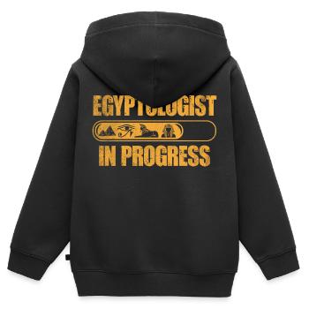Egyptology Ancient Egypt Egyptologist In Progress - Kinder Premium Organic Zip Hoodie - Schwarz - Hinten - AI Model Kid Male (0cm)