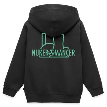 nukeromancer - Kinder Premium Organic Zip Hoodie - Schwarz - Hinten - AI Model Kid Male (0cm)