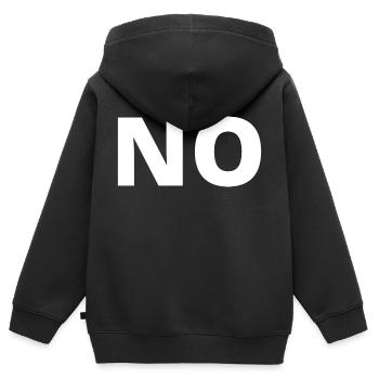 non - Sweat Premium à capuche zippé enfant bio - noir - Dos - AI Model Kid Male (0cm)