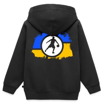 basketteur basketteur dunking-king - Sweat Premium à capuche zippé enfant bio - noir - Dos - AI Model Kid Male (0cm)