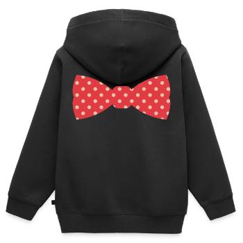 Fliege - Kinder Premium Organic Zip Hoodie - Schwarz - Hinten - AI Model Kid Male (0cm)
