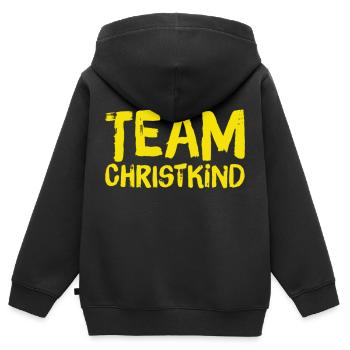 TEAM CHRISTKIND. Weihnachten Merry Christmas X-Mas - Kinder Premium Organic Zip Hoodie - Schwarz - Hinten - AI Model Kid Male (0cm)