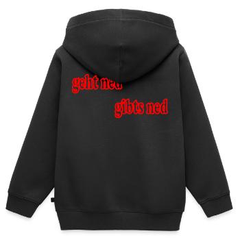 geht ned gibts ned mundart - Kinder Premium Organic Zip Hoodie - Schwarz - Hinten - AI Model Kid Male (0cm)