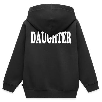 fille fille - Sweat Premium à capuche zippé enfant bio - noir - Dos - AI Model Kid Male (0cm)
