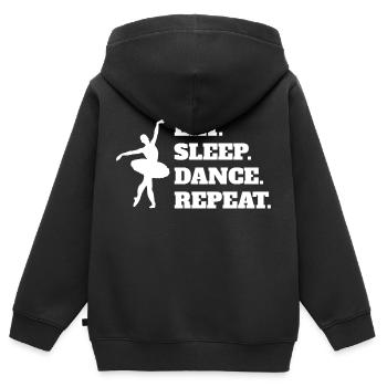 Ballet Dancer Gift Dance Ballerina Dance Class - Kids Premium Organic Zip-up Hoodie - black - Back - AI Model Kid Male (0cm)