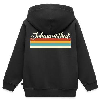 Johannisthal - Treptow - Köpenick - Berlin - Retro - Kinder Premium Organic Zip Hoodie - Schwarz - Hinten - AI Model Kid Male (0cm)