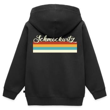 Schmöckwitz - Treptow - Köpenick - Berlin - Retro - Kinder Premium Organic Zip Hoodie - Schwarz - Hinten - AI Model Kid Male (0cm)