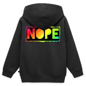 Non - Sweat Premium à capuche zippé enfant bio - noir - Dos - AI Model Kid Male (0cm)